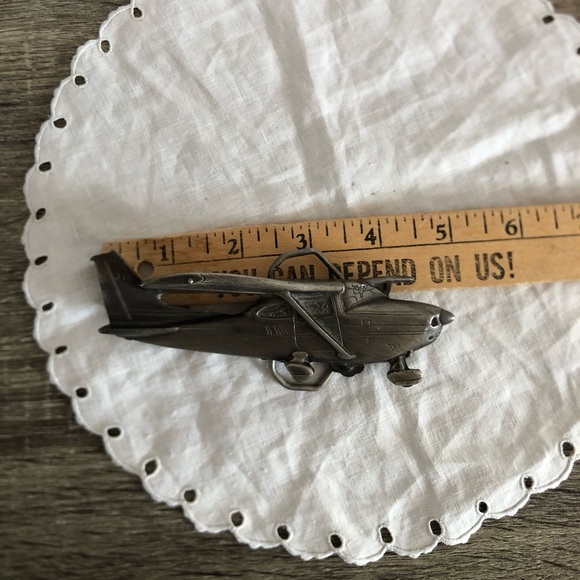 Vtg 1980 J718 Airplane Belt Buckle - Picture 9 of 12